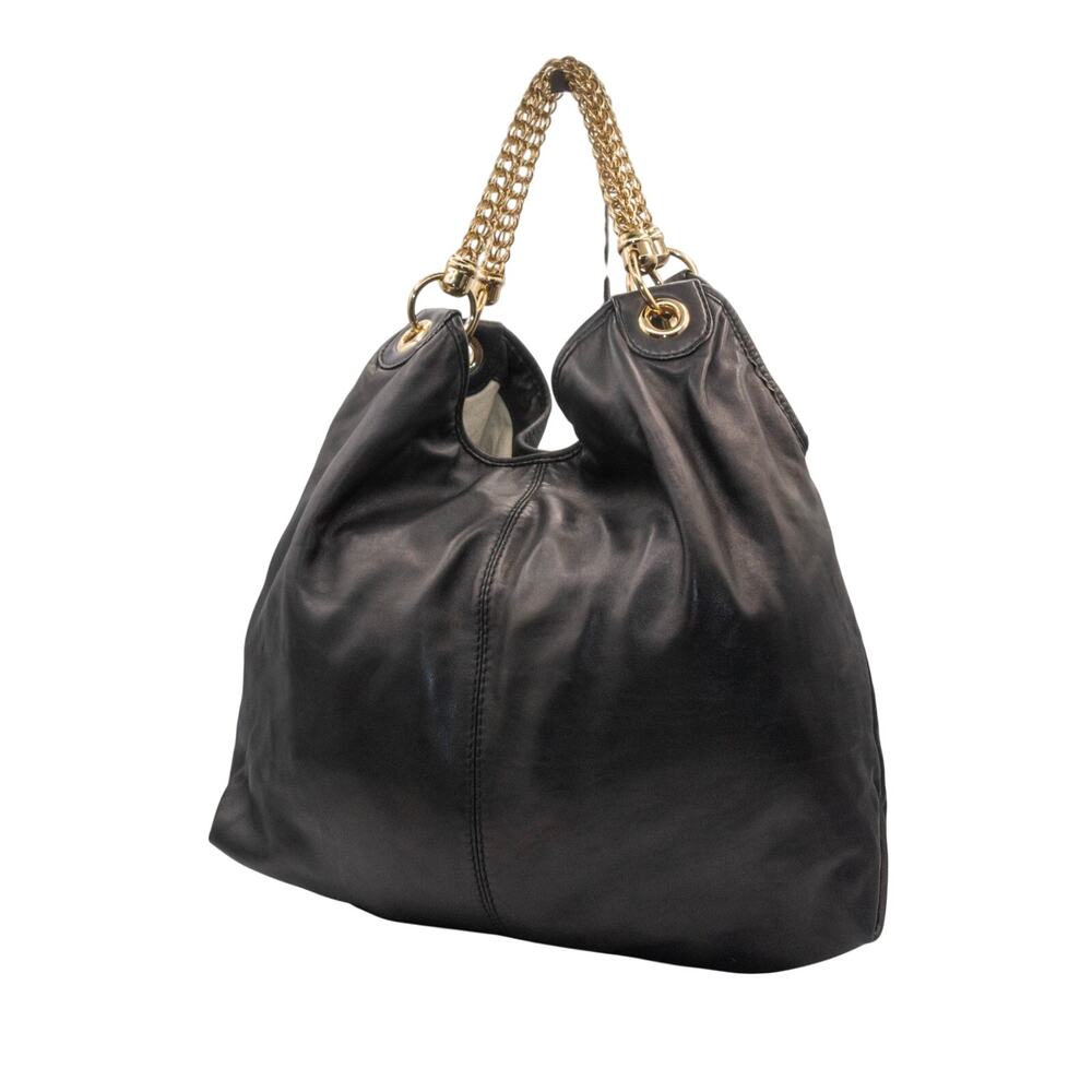 Vintage Y2K ANTONIO MELANI Designer Black Soft Leather Indie Slouchy Hobo Bag